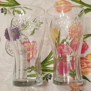 Vintage Coca-Cola Glasses Pair of 2
